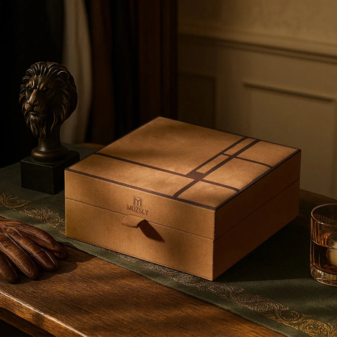 MOZSLY Luxury 6 Watch Storage Box – Bruges Terra Brown (Artist’s Series)