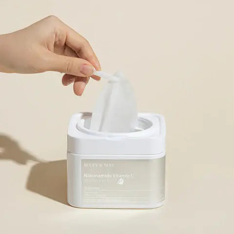 قناع تفتيح البشرة بفيتامين سي والنياسيناميد (30 قناعًا) - ماري آند ماي
