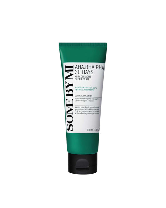 AHA BHA PHA 30 Days Miracle Acne Clear Foam 100ml - SOME BY MI